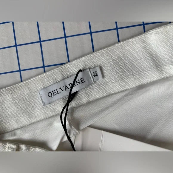 Qelvarine White Pleated Ruffle Mini Skort – Low Rise – Side Zip – Size XS - Picture 7 of 11